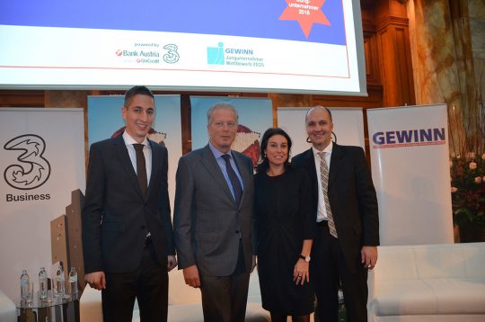 Federal Minister Mitterlehner, Ing. Johannes Reichenberger, Mag. Christa Langer and Dr. Josef Langer