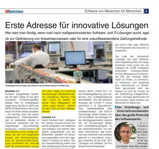 First address for innovative solutions in OÖ Nachrichten