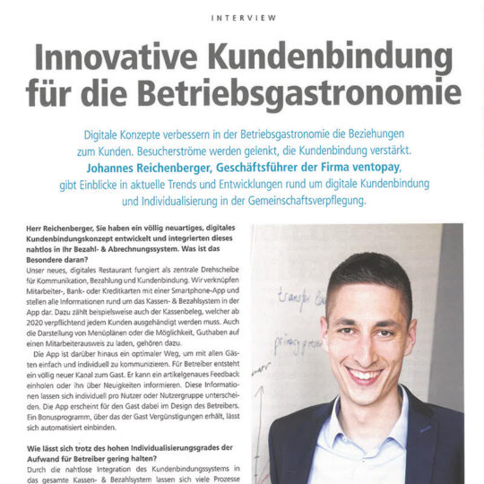 Interview Catering Management Digitalisierung in der Großküche