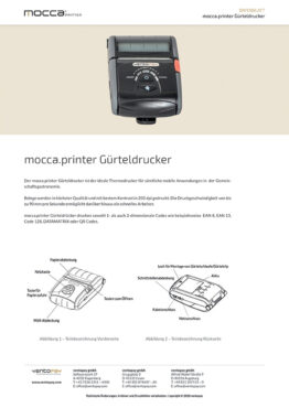 Datenblatt mocca.printer Gürteldrucker