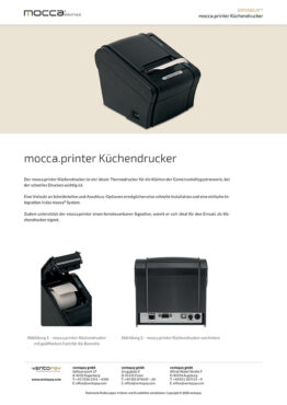 Datenblatt mocca.printer Küchendrucker
