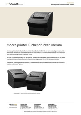 Datenblatt mocca.printer Küchendrucker Thermo