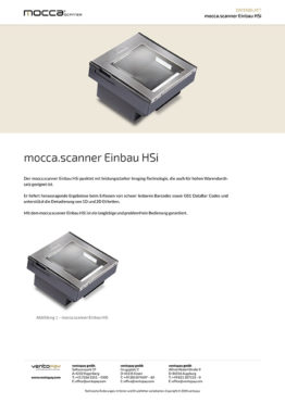 Datenblatt mocca.scanner Einbau HSi