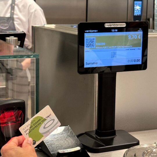 Integration des innovativen Mehrwegsystems in das moderne Kassen- und Bezahlsystem von ventopay. © PACE