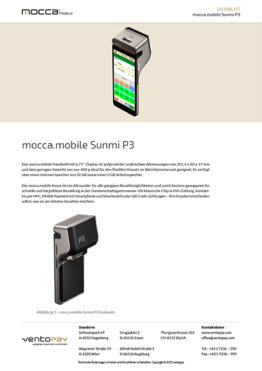 Datenblatt mocca.mobile Sunmi P3