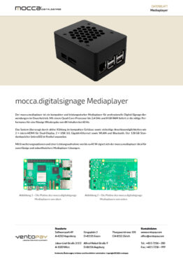 Datenblatt mocca.digitalsignage Mediaplayer