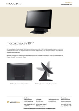 Datenblatt mocca.display Kundendisplay 10.1''